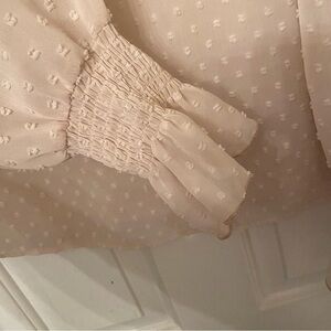 Lulu's Ivory Textured Blouse